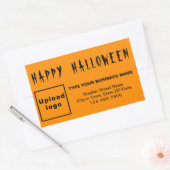 Zakelijke Halloween Oranje Rectangle Sticker (Envelop)