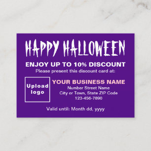 Zakelijke Halloween Paarse korting Kaart