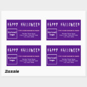 Zakelijke Halloween Paarse Rechthoek Sticker (Vel)