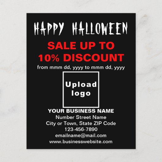 Zakelijke Halloween Sale op Black Flyer (Voorkant)