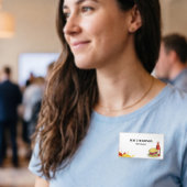 Zakelijke hamburger eenvoudige werknemer naambadge