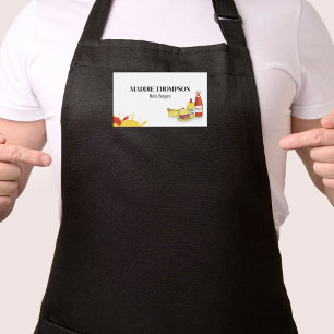 Zakelijke Hamburger Hotdog Medewerker Naambadge
