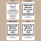 Zakelijke Hanukka Witte Gevouwen Wenskaart Feestdagen Kaart