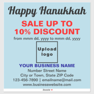 Zakelijke Hanukkah-uitverkoop op lichtblauwe vinyl Sticker