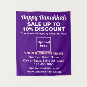 Zakelijke Hanukkah-uitverkoop op Paarse Tapijt Wandkleed