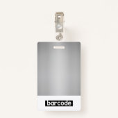 Zakelijke ID werknemer Foto Logo Name Badge Silver (Achterkant met clip)