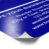 Zakelijke informatie Blauwe achtergrond Foto afdru Foto Afdruk (Hoek)