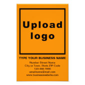 Zakelijke informatie Oranje achtergrondfoto's afdr Foto Afdruk (Voorkant)