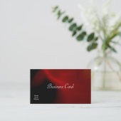Zakelijke kaart Abstract Zijde Rood Zwart Visitekaartje (Staand voorkant)