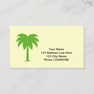 Zakelijke kaart met palmboomlogo visitekaartje
