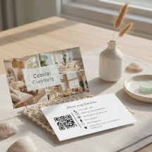 Zakelijke kaart met QR-code voor vakantieverhuur v