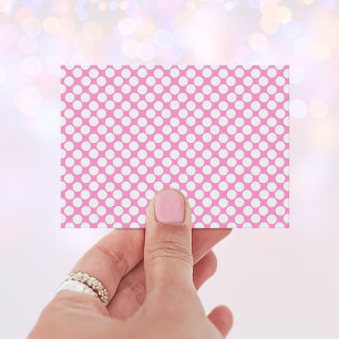 Zakelijke kaart met witte polka stippen visitekaartje