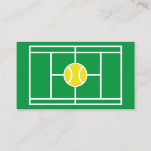 Zakelijke kaart sjabloon voor pro tennis instructe visitekaartje