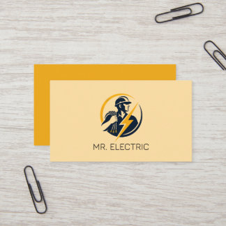 Zakelijke kaart van elektricienbedrijf visitekaartje