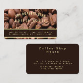 Zakelijke kaart voor artistieke geroosterde koffie visitekaartje (Voorkant / Achterkant)