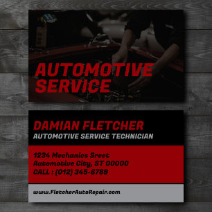 Zakelijke kaart voor Automotive Service Technicus Visitekaartje