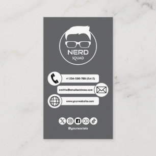 Zakelijke kaart voor computer nerds visitekaartje