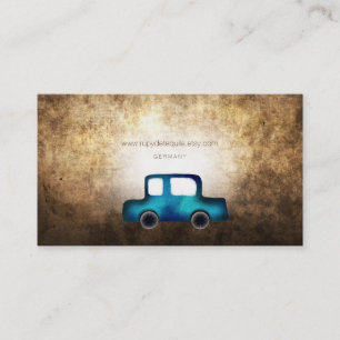 Zakelijke Kaarten Grunge Blauwe Auto Visitekaartje