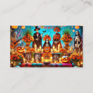 Zakelijke kaarten halloweenfeest visitekaartje