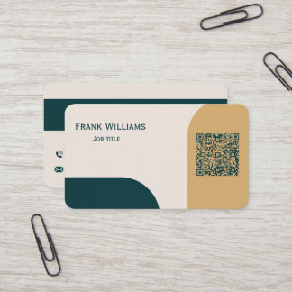 Zakelijke kaartje met QR-code in modern design Visitekaartje