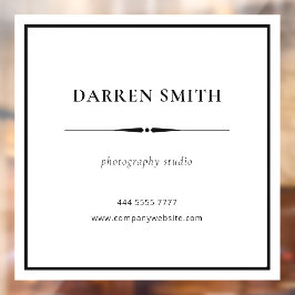 Zakelijke Kantoor Naam Lijst Zwart op Wit Raamsticker