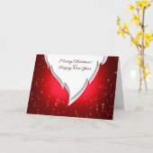 Zakelijke kerst Kaart met Santa (Gele Bloem)