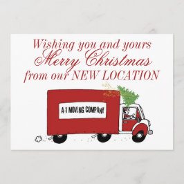 Zakelijke kerst nieuwe adres Wij zijn verhuisd Feestdagenkaart