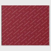 Zakelijke Kerst Rode Custom Bedrijfsnaam & Logo Cadeaupapier (Vlak)