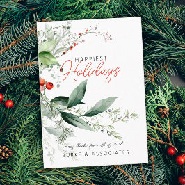 Zakelijke kerstgroen personalisatie visitekaartje