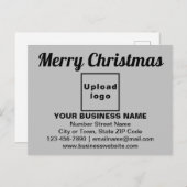 Zakelijke kerstgroet op grijs Briefkaart (Voorkant / Achterkant)