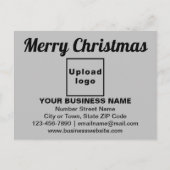 Zakelijke kerstgroet op grijs Briefkaart (Voorkant)