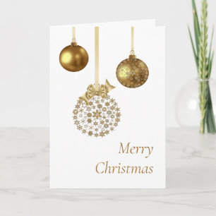 Zakelijke kerstKaart met Ornamenten en vers. Kaart