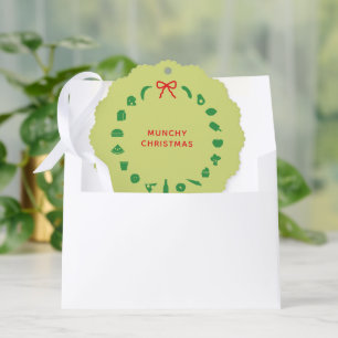 Zakelijke kerstkaart voor voedingsmerken ornament kaart