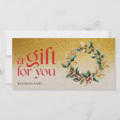 Zakelijke Kerstkrans Cadeaubon Certificaat (Voorkant)