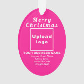 Zakelijke kerstroze ovale acrylversiering ornament (achterkant)