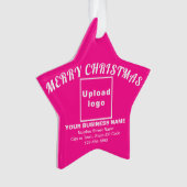 Zakelijke kerstroze ster Acrylversiering Ornament (voorkant)