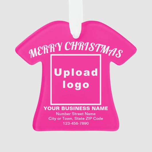 Zakelijke kerstroze T-Shirt vorm Acryl Ornament (achterkant)