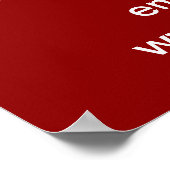 Zakelijke kerstverkoop op rood Poster (Hoek)