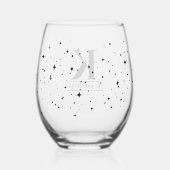 Zakelijke klanten monogram Bulk geschenken Stemles Wijnglas Zonder Voet (Achterkant)