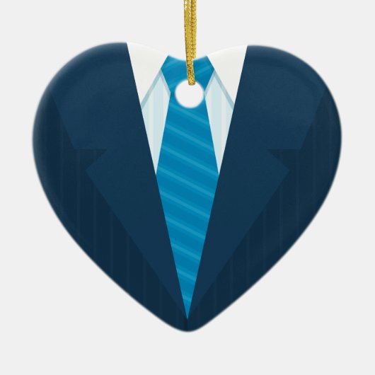 Zakelijke kleding en stropdas keramisch ornament (Voorkant)