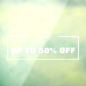 Zakelijke korting en bedrijfslogo raamsticker (Vel 3)