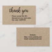 Zakelijke korting Kaart (Voorkant / Achterkant)