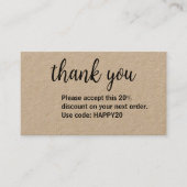 Zakelijke korting Kaart (Voorkant)