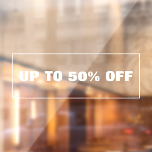 Zakelijke korting raamsticker