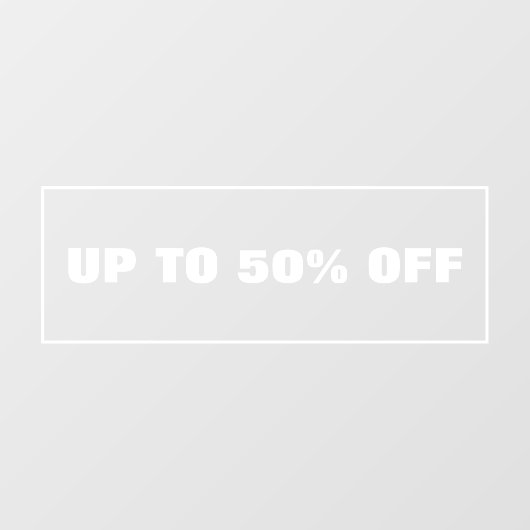 Zakelijke korting raamsticker (Vel)