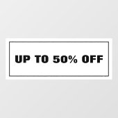 Zakelijke korting raamsticker (Vel)