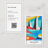 Zakelijke kunst Abstract | Minimalistisch Visiteka Visitekaartje (Voorkant / Achterkant)