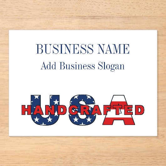 Zakelijke kunstenaar Crafter kleine betaalbare acr Acryl Uitnodigingen (Voorkant)