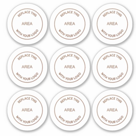 Zakelijke Logo 9 tot vel Bedrijf Sticker (Voorkant)