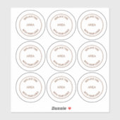 Zakelijke Logo 9 tot vel Bedrijf Sticker (Vel)